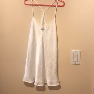 Charlotte Russe Pearl White Tank Semi Loose